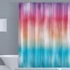 Colored Geometric Ombre Shower Curtains For Bathroom, Gradient Color Design Art Waterproof Fabric Bath Curtains,Teal/Blue/Orange