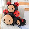 Cute Bee Ladybug Plush Toys High Quality Stuffed Dolls Sleeping Cylindrical Pillow Soft Sofa Decoration Birthday Gifts for Kids