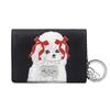 Ganni Poodle Logo Bow Keyring Card Wallet B3010125 099