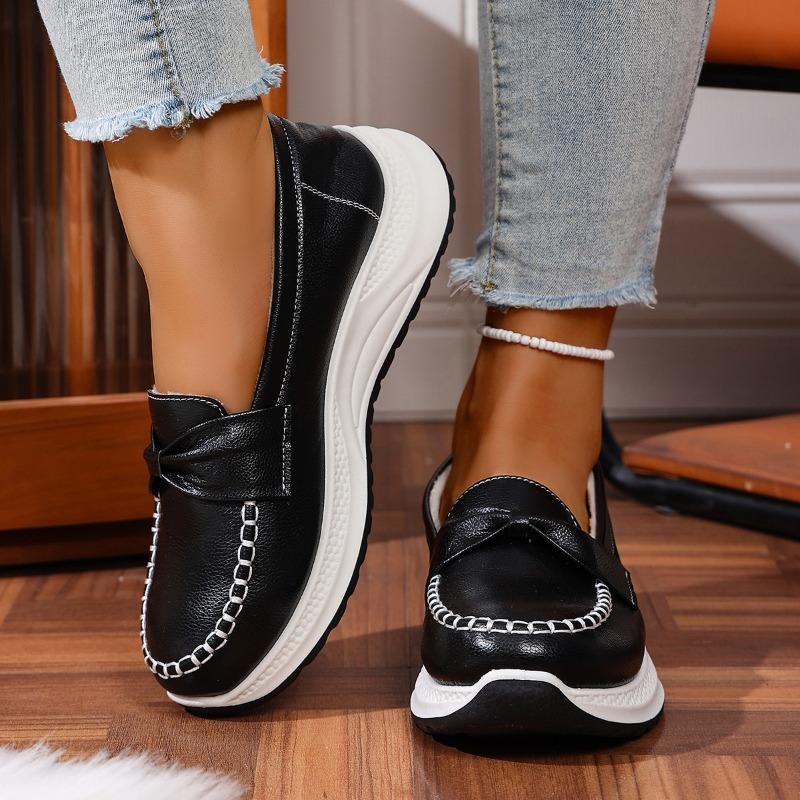 Winter 2025 New Platform Fleece Warm Cotton Shoes Women's Plus Size Comfortable Bow Comfortable Sneakers