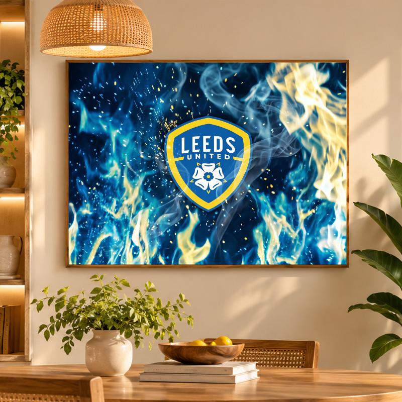 5D Diamond Painting Leeds United Football DIY Full Drill Diamond Art Kit Home Decoration