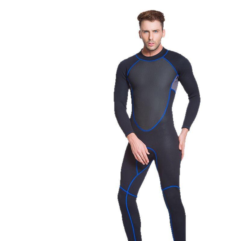 Muta Uomo Full Body Manica Lunga 3MM per Snorkeling, Raccolta di Conchiglie sulla Spiaggia, Soccorso, Windsurf o Surf - Spessa e Calda.