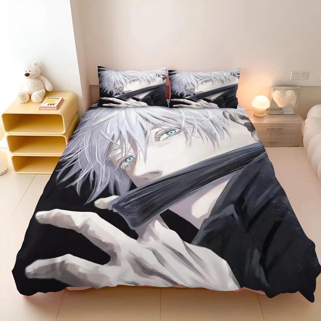 New Jujutsu Kaisen Bedding Set Japan Famous Anime Comforter Duvet Cover Sets Kids Bedding Linen Twin Queen King Single Dropshipp