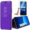 Purple Case for Xiaomi 13 + 2 Tempered Glasses. Mirror Effect Case Scratch Protection