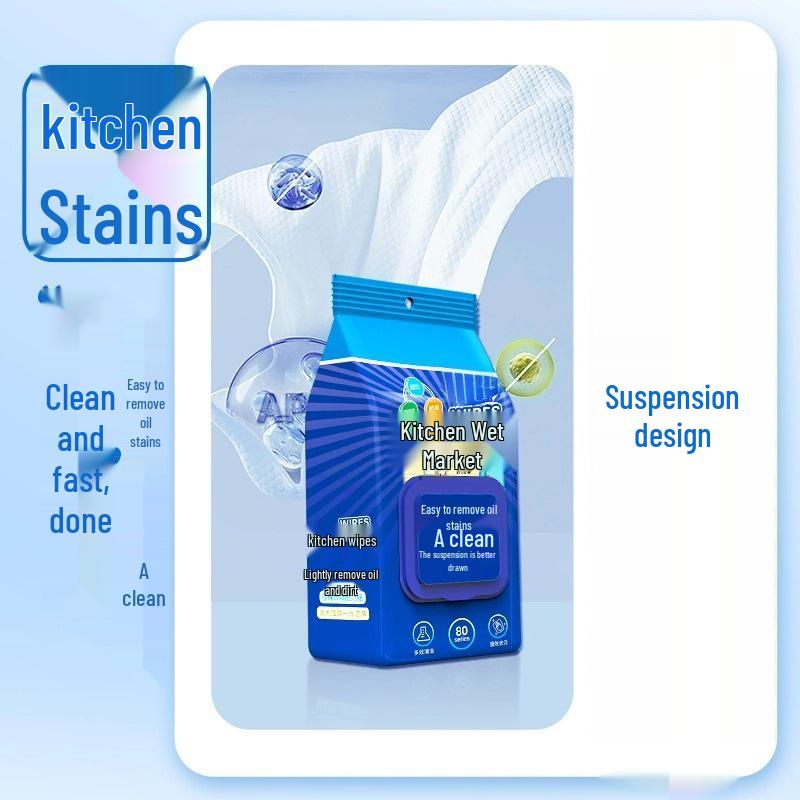 Hanging Kitchen Wet Wipes for Stain & Oil Removal - Thickened, Large, Ideal for Range Hood Cleaning