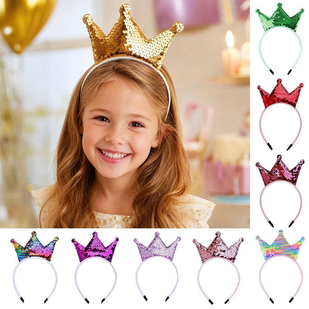 Princess Crown Headband Shiny Hair Band Party Hairband Fairy Costumes Accessories