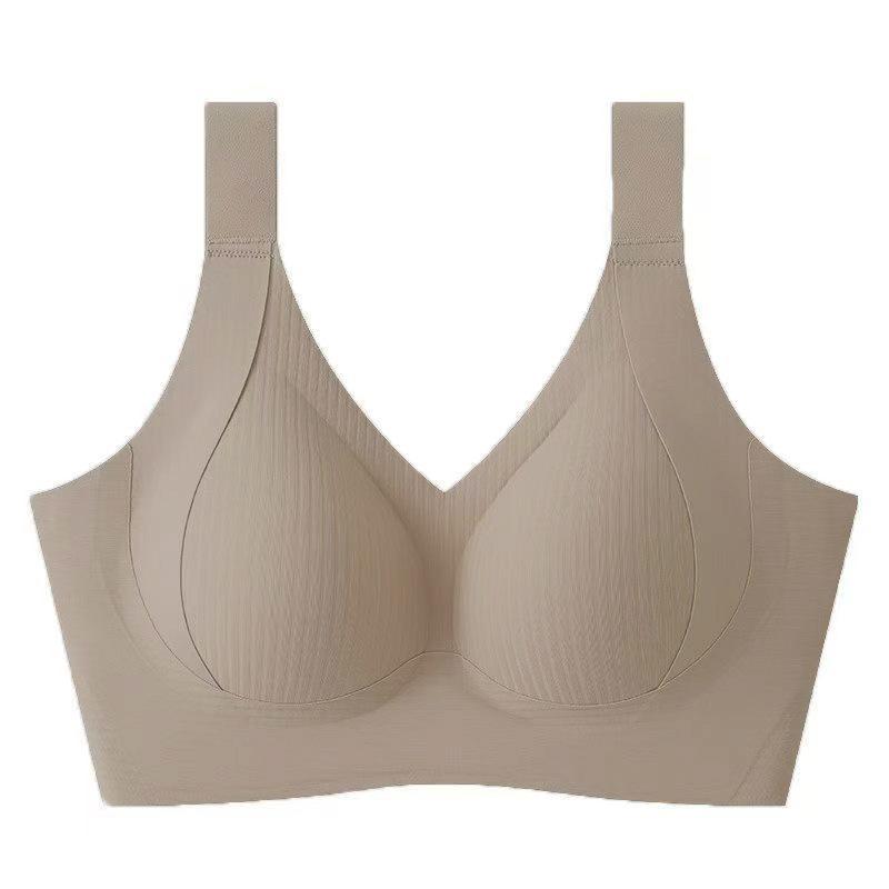 1PCS Women's Large Size Seamless Bras Full Cup Wireless Soft Sleepwear Female Solid Color Brassiere Push Up Sexy Lingerie