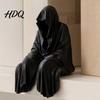 Detailed Black Robe Figure Faceless Shadow Statue Abstract Dark Art Craft 3D