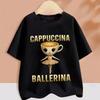 2026 Kids Clothes Funny Italian Brainrot T Shirt Cartoon Graphics Casual Vintage Boys Girls Short Sleeve Top Childrens Clothing