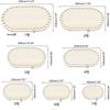 Latests Models Crochet Basket Base Poplar Plywood Unfinished Blank Cross Stitch Carved Hand-Woven DIY Craft Basket Wooden Bottom