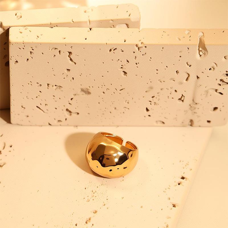 Chic Punk-Inspired High-End Semi-Circular Alloy Ring