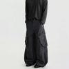 Retro tooling jeans men's spring niche design sense large pockets loose straight wide-leg casual trousers