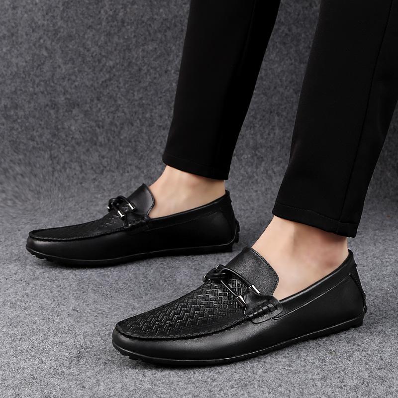 Fashion High Quality Men's Spring Comfortable Soft Soled Casual Loafers Fashionable Brand Men Outdoor Breathable Anti Slip Driving Shoes