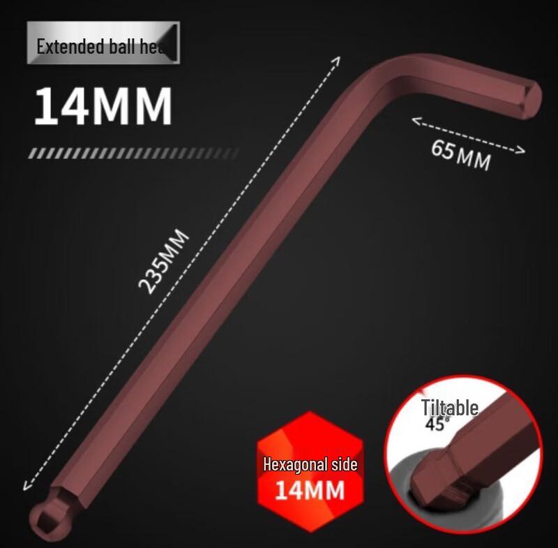 Extra Long Ball Head Hex Wrench CN plug (adapter included)