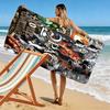 Name Custom Tupac Print Beach Towel, Large Soft Quick Dry Towel for Beach Camping Swimming
