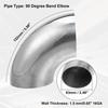 Universal  OD 2.5" 90 Degree Car Mandrel Bend Elbow Bend Exhaust Tube Pack of 2