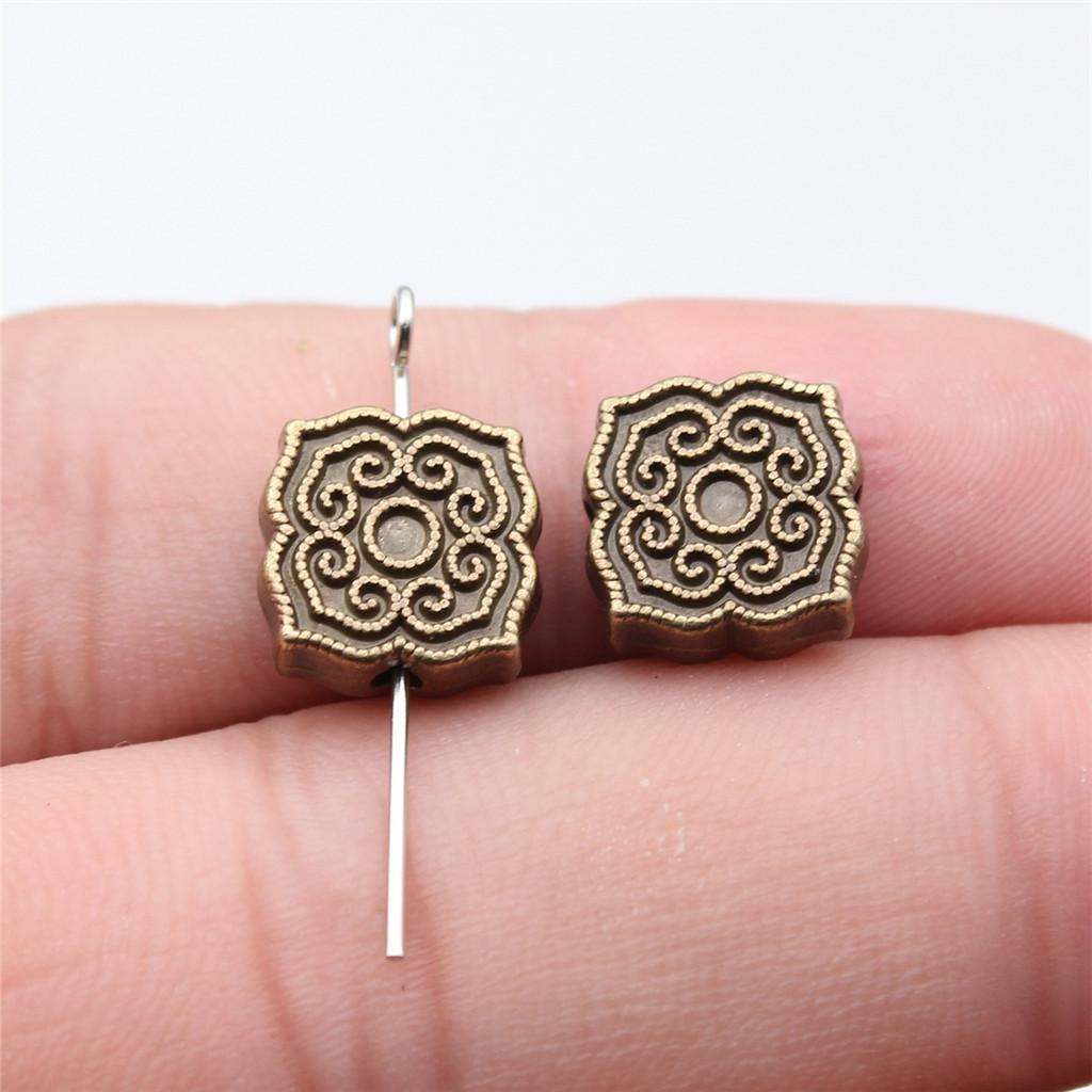 Geometric Small-Hole Spacer Beads Mini Antique Bronze Zinc Alloy Jewelry Making Fix Bead Position Style Bead Spacers