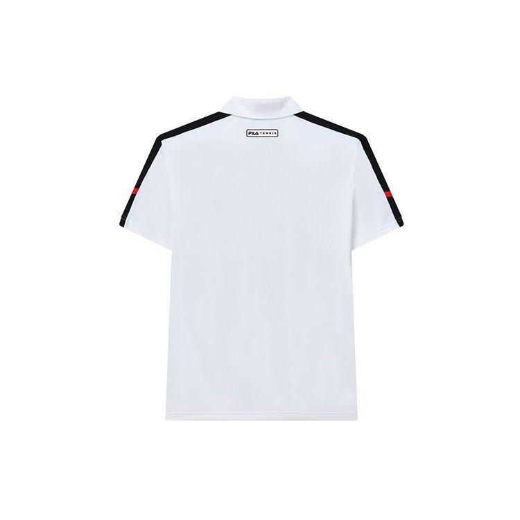 Fila Solid Color Casual Tennis Knit Polo Shirt Men Tops Jade-White A11M223105FWT