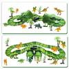 Caihezhi 153 Teile/satz Elektrisches Rennauto DIY Montage Track Puzzle Dinosaurier Szene Kinder Spielzeug