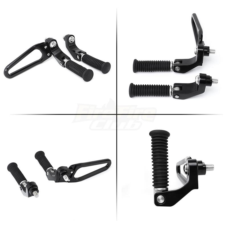 Motorcycle Rear Passenger Foot Pegs Mount Black Rest Pedal Footrest For BMW R18 -UP