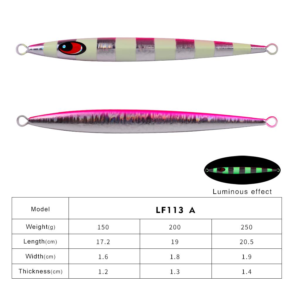 High Quality 150G 200G 250G Glow Fishing Jigs Speed Jigging Pitching Lures Vertical Lead Jigging Lure Saltwater Artificial Bait (as the picture,150g)