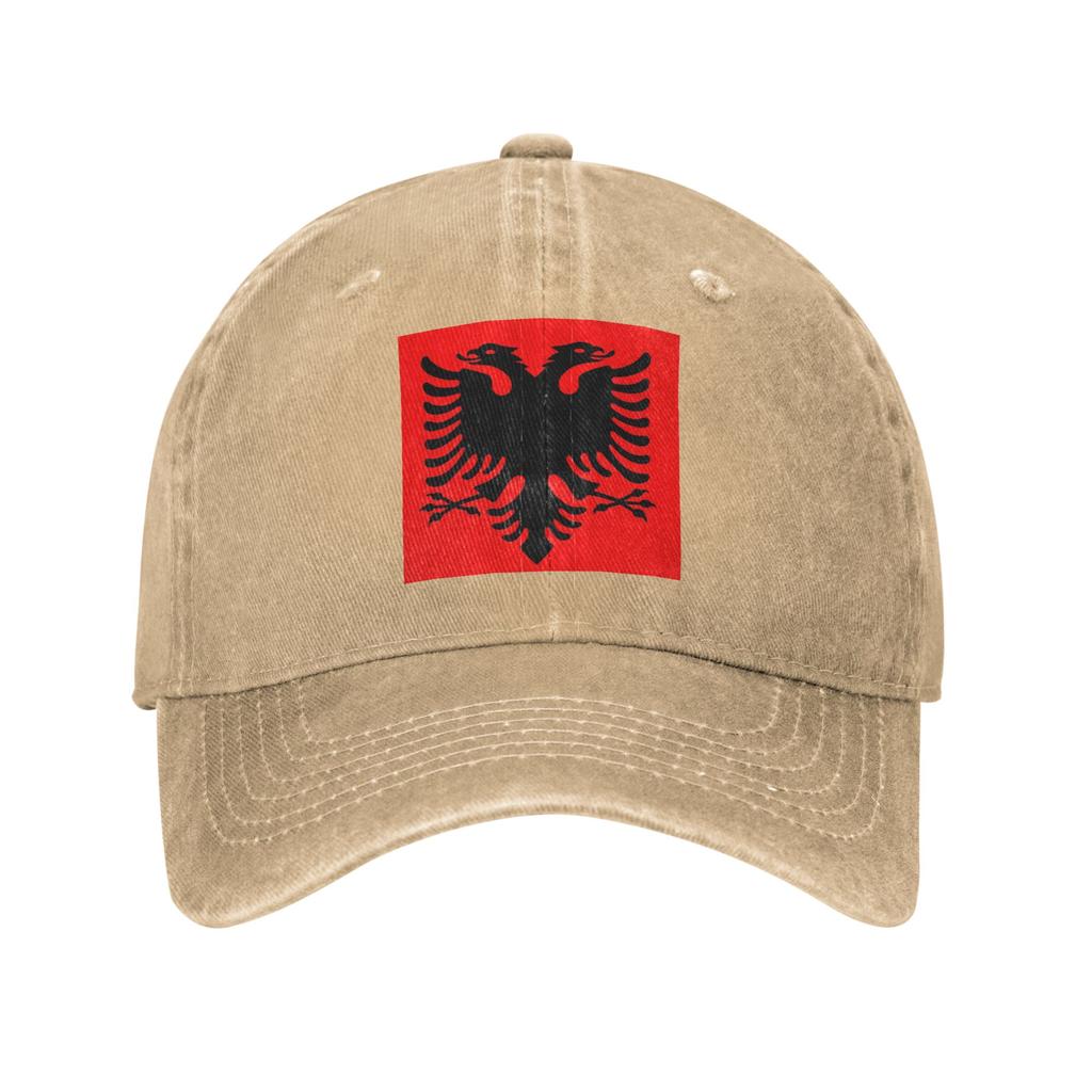 Flag of Albania Baseball Caps Denim Hats Adjustable Casquette Streetwear Baseball Cowboy Hat for Unisex