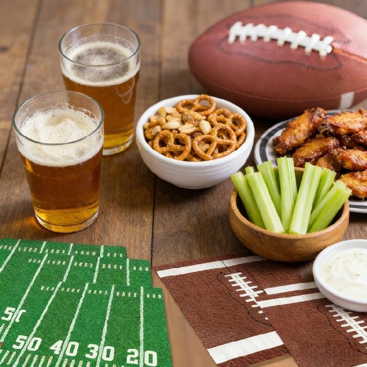 100 Premium American Football Themed Napkins For Sports Activities Team Gatherings And Outdoor Meals