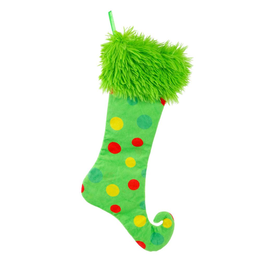 Plüschsocken Weihnachten Grün Weihnachtsdekoration Strümpfe Feiertagsparty Dekoration