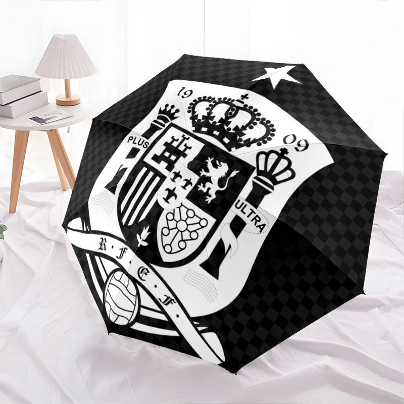 Spain National Football Team Pattern, Automatic Folding Umbrella, Portable and Foldable Design, 8 Ribs, a Christmas or Birthday Gift.
