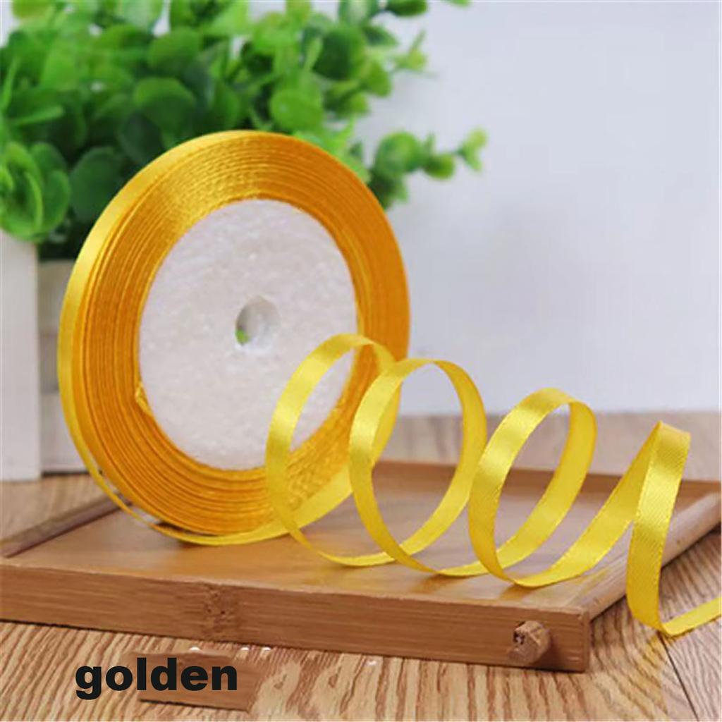 22meter/Roll 6mm  Silk Satin Ribbons for Crafts Bow Handmade DIY Gift Wrap Party Wedding Decorative