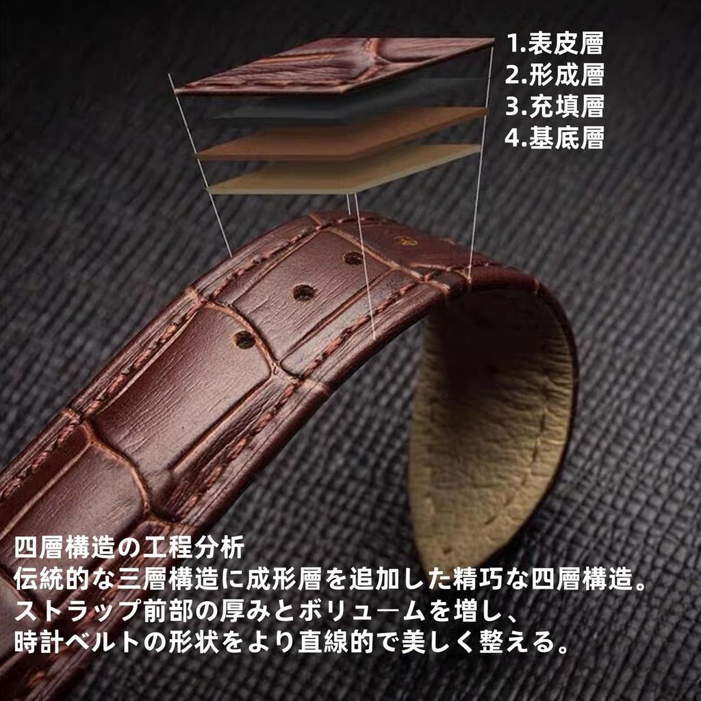 [Jumpsunfun] Genuine Crocodile-Embossed Calf Leather Watch Band with D-Buckle, Replacement Band, 14mmPurple [Used]