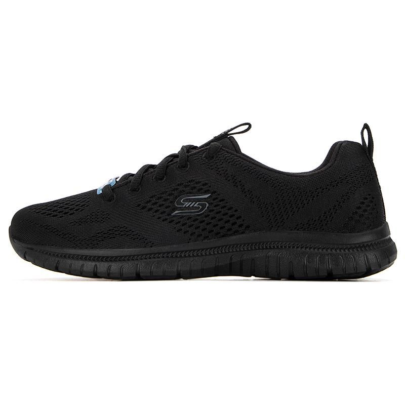 Skechers Go Run Virtue Mesh Comfortable Sports Durable Breathable Low-Top Lifestyle Casual Shoes Women sneakers Black 104412-BBK 35