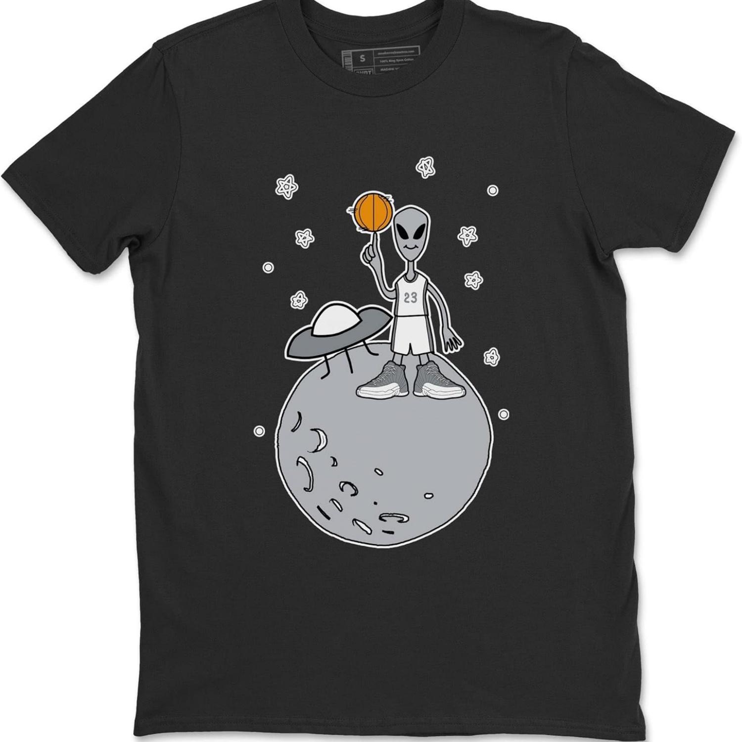 

Basketball Alien Design Printed 12 Stealth Sneaker Matching T-Shirt XXXXXL чёрный