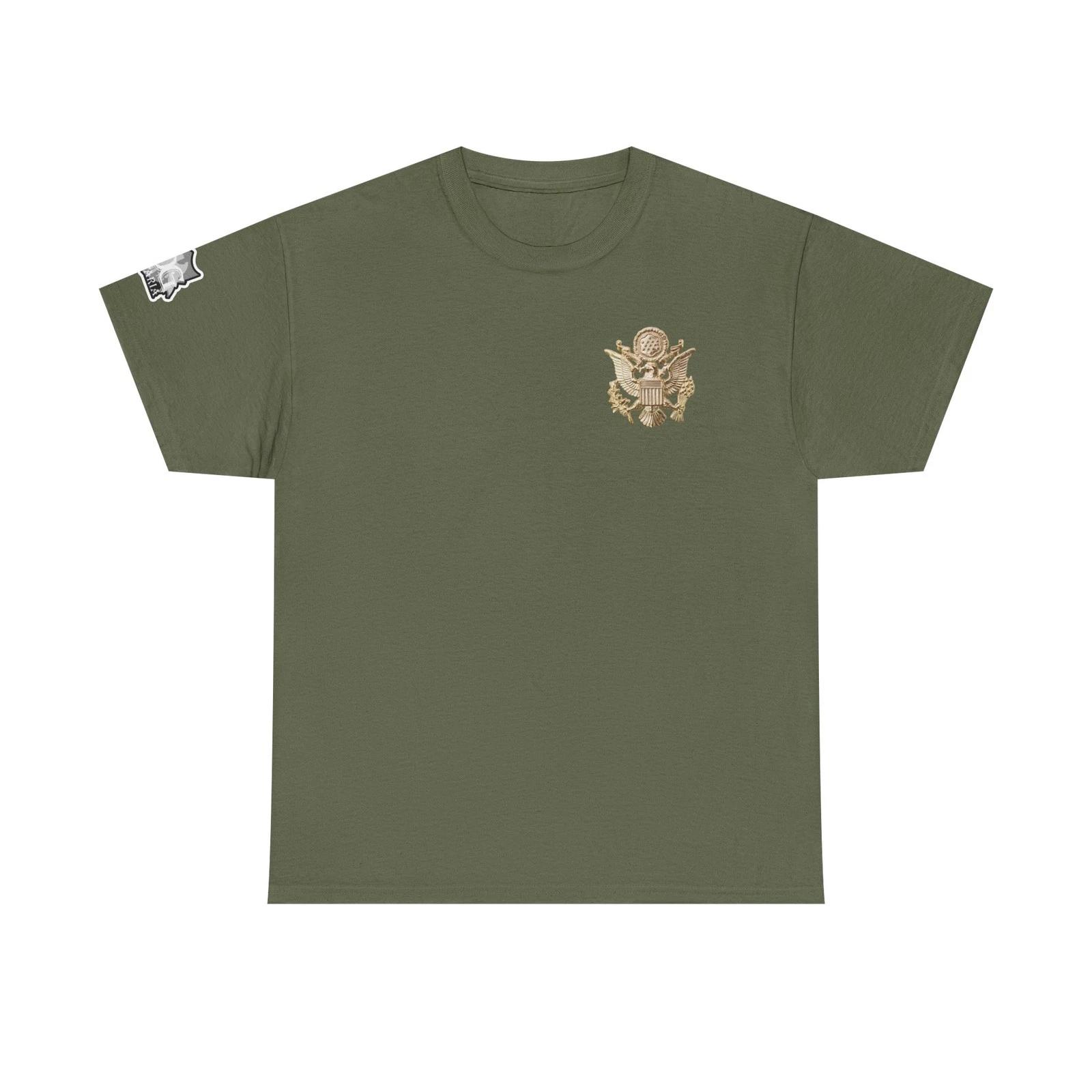 WWII WW2 US Army Officer s Visor Cap Badge Military History Tribute T-Shirt S