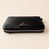 Used PRADA Saffiano Compact Wallet Coin Case Black