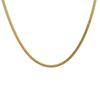 Minimalist Korean Style Gold-Plated Snake Chain Clavicle Necklace In Stainless Steel