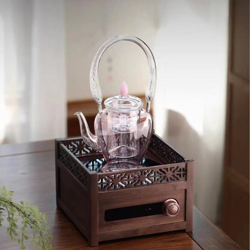 Ceainic din Sticlă Borosilicată Înaltă Roz Ceainic Inclinabil Ceainic pentru Gătit Ceainic pentru Ceai Ceainic de Uz Casnic pentru Fierberea Apei