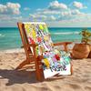 Personalized customized proof beach towel with nanimate Insanity pattern - soft, absorbent,quick-drying,perfect swimming,camping&bathing