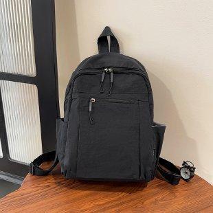Schoolbag autumn new Korean style casual large capacity backpack fashionable multi-compartment student schoolbag campus solid color backpack