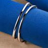 Luxurious 925 sterling silver exquisite double-layer open bracelet for women's fashion parties, wedding jewelry