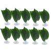 10pcs Simulation Green Leaves for Aquarium Fish Tank Reptile Feeder Box Decoration