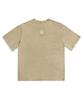Peullukeu Out-Pocket Slam Logo Patch Pigment Short Sleeve T-Shirt Beige Fst734