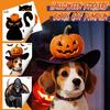 Halloween Theme Wall Stickers Cartoon Cat Pumpkin Death Pumpkin Dog Creative Double-sided Visible Static Stickers