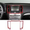 For Infiniti G37 Sedan Red Carbon Interior Center Air Vent Outlet Trim Cover