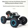 Blue Green 2.4G Alloy RC Car Four-wheel Drive Rock Crawler Remote Control Racing Cars  Toy Gift