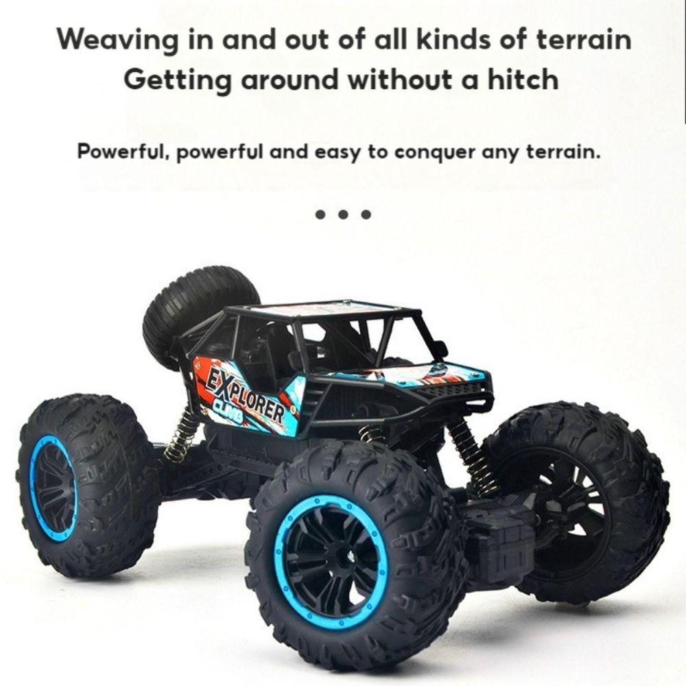 Blue Green 2.4G Alloy RC Car Four-wheel Drive Rock Crawler Remote Control Racing Cars Toy Gift
