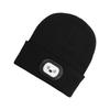 Chapéu Gorro de Tricô com Lanterna de Cabeça LED