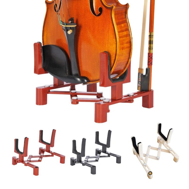 Supporto per Violino Pieghevole Portatile Regolabile Supporto per Violino Portatile in Plastica Supporto da Pavimento Accessori per Strumenti a Corda
