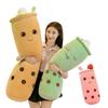 Long Cute Fruit Milk Tea Cup Plush Toy Figurine Throw Pillow Doll Rag Baby Pregnancy Pillow Valentine's Day Gift For Kids Decor