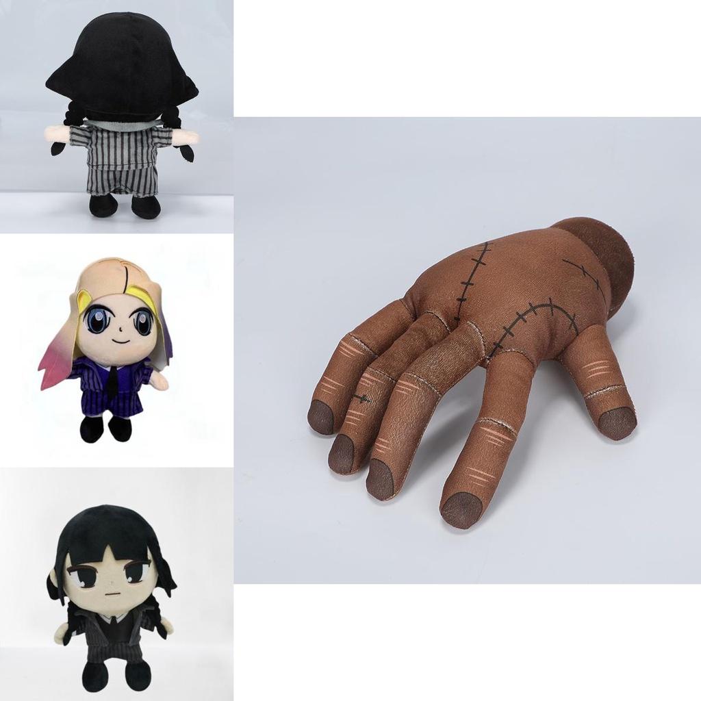Wednesday Addams Plush Toys Dark-haired Girl 23cm 117g